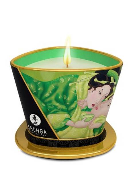 Huvudbild Shunga Massageljus, Green tea - 170 ml