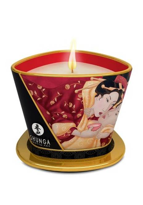 Huvudbild Shunga Massageljus, Strawberry Wine - 170 ml