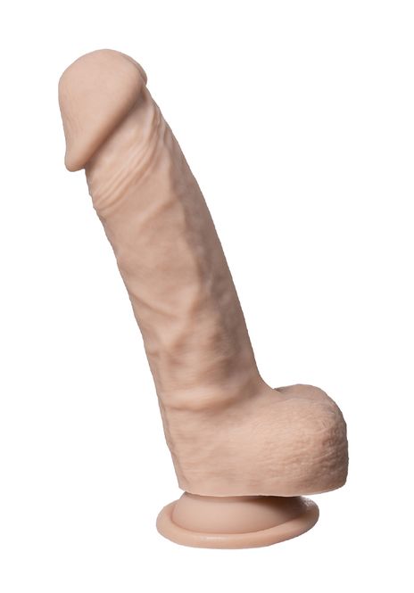 Huvudbild Real Skin Dual Density Dildo med pung 21 cm