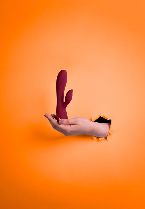 Loveline Smooth Rabbit Vibrator, Red